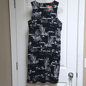 Joe Fresh rare find African Safari black sleeveless cotron dress size 8 …